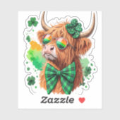 Highland Koe St Patrick's, Lucky Koe Sticker (Vel)