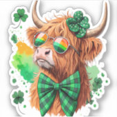Highland Koe St Patrick's, Lucky Koe Sticker (Voorkant)