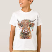Highland Koe T Shirt (Voorkant)
