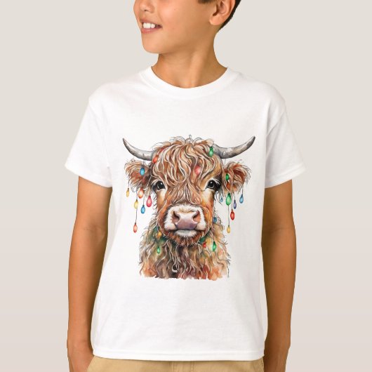 Highland Koe T Shirt (Voorkant)