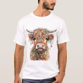Highland Koe T Shirt (Voorkant)