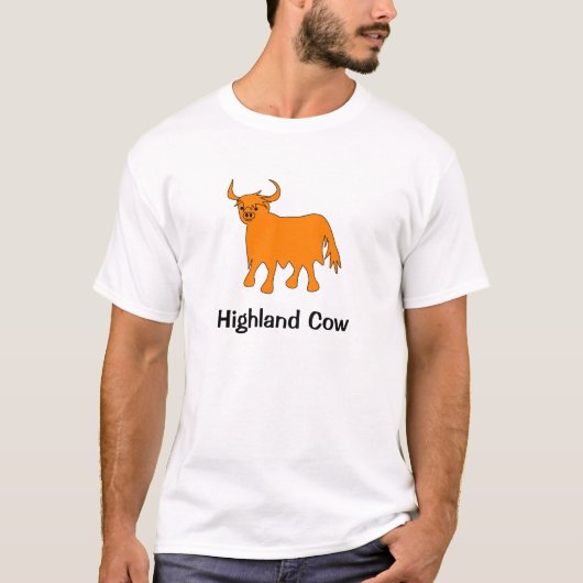 Highland Koe t shirt ontwerp (Voorkant)