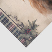 Highland Koe Tartan Clan Waterverf Tissuepapier (Detail)