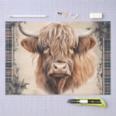 Highland Koe Tartan Clan Waterverf Tissuepapier (Craft)