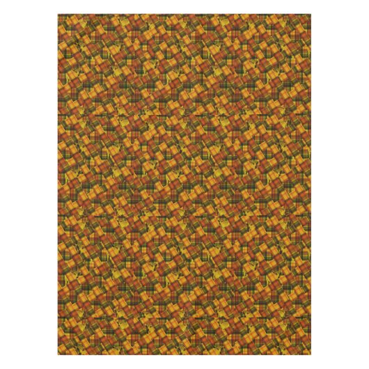 Highland Koe Tartan Design Tafelkleed (Voorkant)