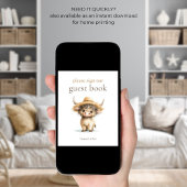 Highland Koe Teken het Baby shower van het gastenb Poster