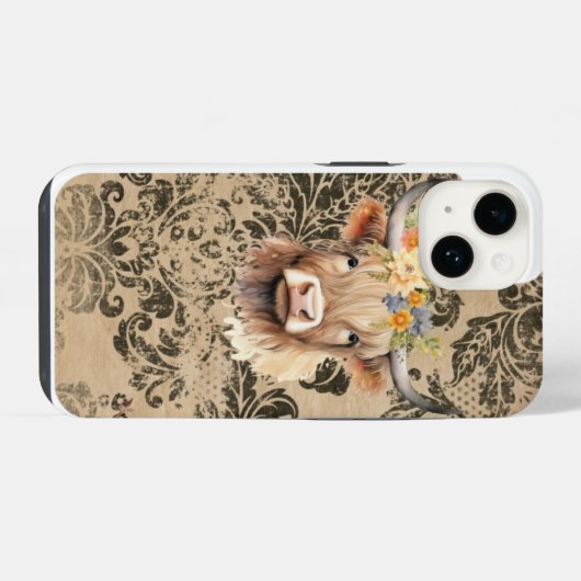 Highland Koe Telefoon Case iPhone Hoesje (Achterkant horizontaal)