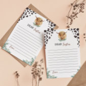 Highland Koe Tijd Capsule Note Bericht Kaart