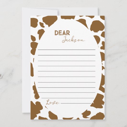 Highland Koe Tijd Capsule Note Bericht Kaart (Voorkant)