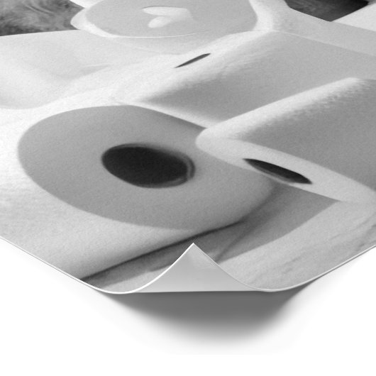 Highland Koe Toilet Papier Mischief Badkamer Poster (Hoek)