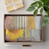 Highland Koe  Truck Zonnebloemen Decoupage Tissuepapier (Geschenk)