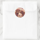 Highland Koe Valentijnse Ronde Sticker (Tas)