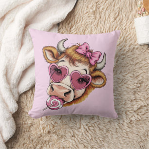 Highland Koe Valentine Coquette Valentijnsdag  Kussen