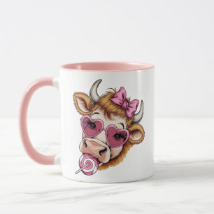 Highland Koe Valentine Coquette Valentijnsdag  Mok