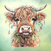 Highland Koe Venster Cling Raamsticker (Vel 3)