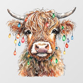 Highland Koe Venster Cling Raamsticker (Vel)