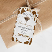 Highland Koe Verjaardag Dank u Label Cadeaulabel