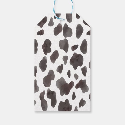 Highland Koe Verjaardag Dank u Label Cadeaulabel (Achterkant)