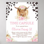 Highland Koe Verjaardag Tijd Capsule teken Poster (Voorkant)