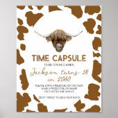 Highland Koe Verjaardag Tijd Capsule teken Poster (Voorkant)