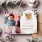 Highland Koe Verjaardagsfeest Dank u kaart