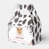 Highland Koe verjaardagsfeestje gunstbox Bedankdoosjes (Voorkant Zijde)