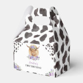 Highland Koe verjaardagsfeestje gunstbox Bedankdoosjes (Achterkant)