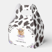 Highland Koe verjaardagsfeestje gunstbox Bedankdoosjes (Voorkant Zijde)