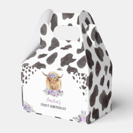 Highland Koe verjaardagsfeestje gunstbox Bedankdoosjes