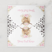 Highland Koe Verjaardagsfeestje Plaats Kaart Plaatskaartje (Buitenkant ongevouwen)