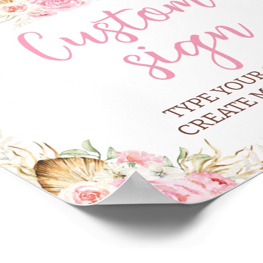 Highland Koe Verjaardagsfeestje Tafelbord Poster (Hoek)