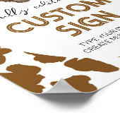 Highland Koe Verjaardagsfeestje Tafelbord Poster (Hoek)