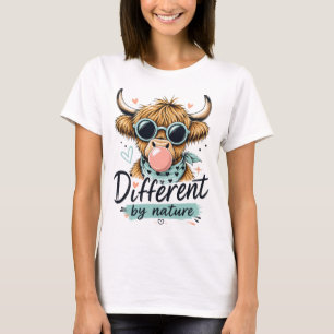Highland Koe Verschillend van Natuur Lief Grafisch T-shirt