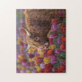 Highland Koe voorjaarstulpen Legpuzzel (Verticaal)