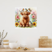 Highland Koe & Vrienden 7 Poster (Keuken)