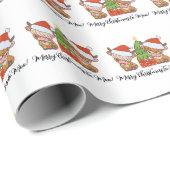 Highland Koe Vrolijk Kerstfeest naar Moo Gift Cadeaupapier (Rol Hoek)