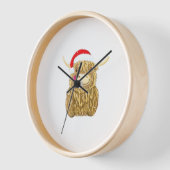 Highland Koe Vrolijk Kerstfeest Sneeuw T-shirt Ess (Hoek)