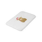 Highland Koe Vrolijk Kerstfeest Sneeuw T-shirt Ess Badmat (Gekanteld)