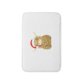 Highland Koe Vrolijk Kerstfeest Sneeuw T-shirt Ess Badmat (Voorkant Verticaal)