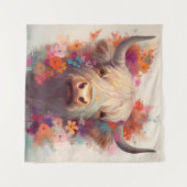 Highland Koe Wall Wandkleed (Voorkant (horizontaal))