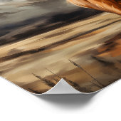 Highland Koe wanddecoratie Poster (Hoek)