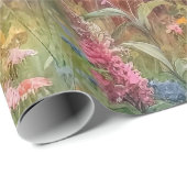 Highland Koe Waterverf Wildflower Field Cadeaupapier (Rol Hoek)
