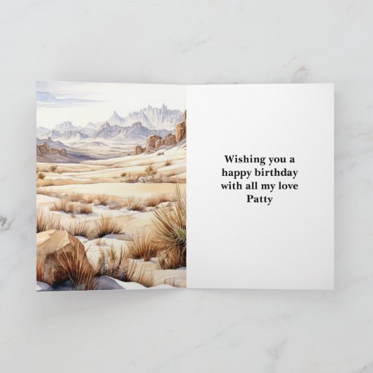 Highland Koe Westerne Verjaardag Kaart (Binnen)