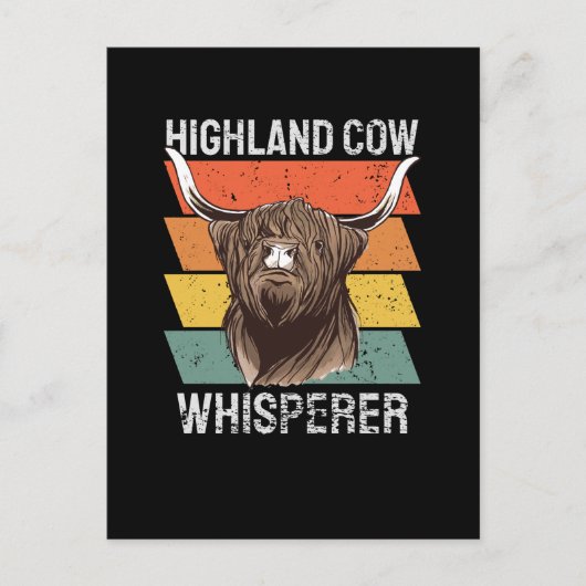 Highland Koe Whisperer Briefkaart (Voorkant)