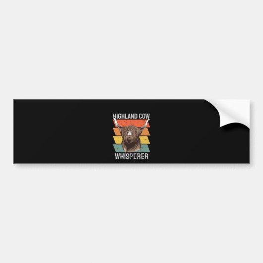 Highland Koe Whisperer Bumpersticker (Voorkant)