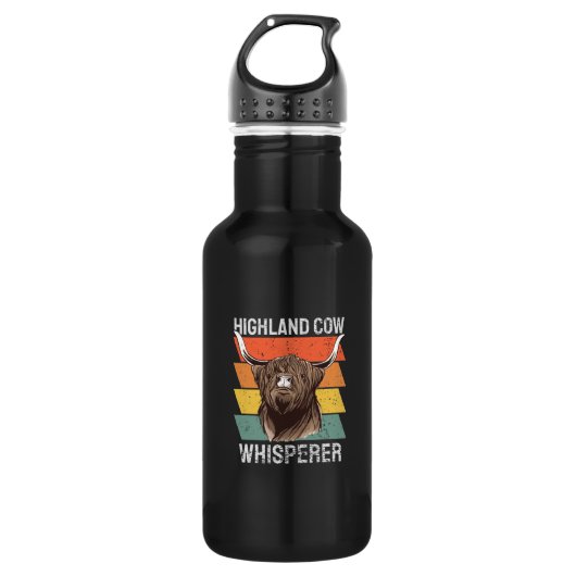Highland Koe Whisperer Waterfles (Voorkant)