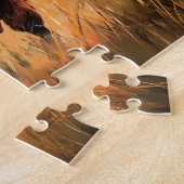 Highland Koe White Barn Rustic Legpuzzel (Zijkant)