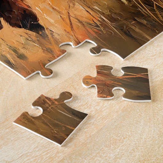 Highland Koe White Barn Rustic Legpuzzel (Zijkant)