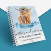 Highland Koe wil Wisdom Blue Boy Notitieboek