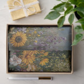 Highland Koe Wildflower Crown Decoupage Tissuepapier (Geschenk)